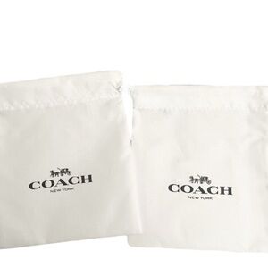 Coach White Dust Bags Small x2